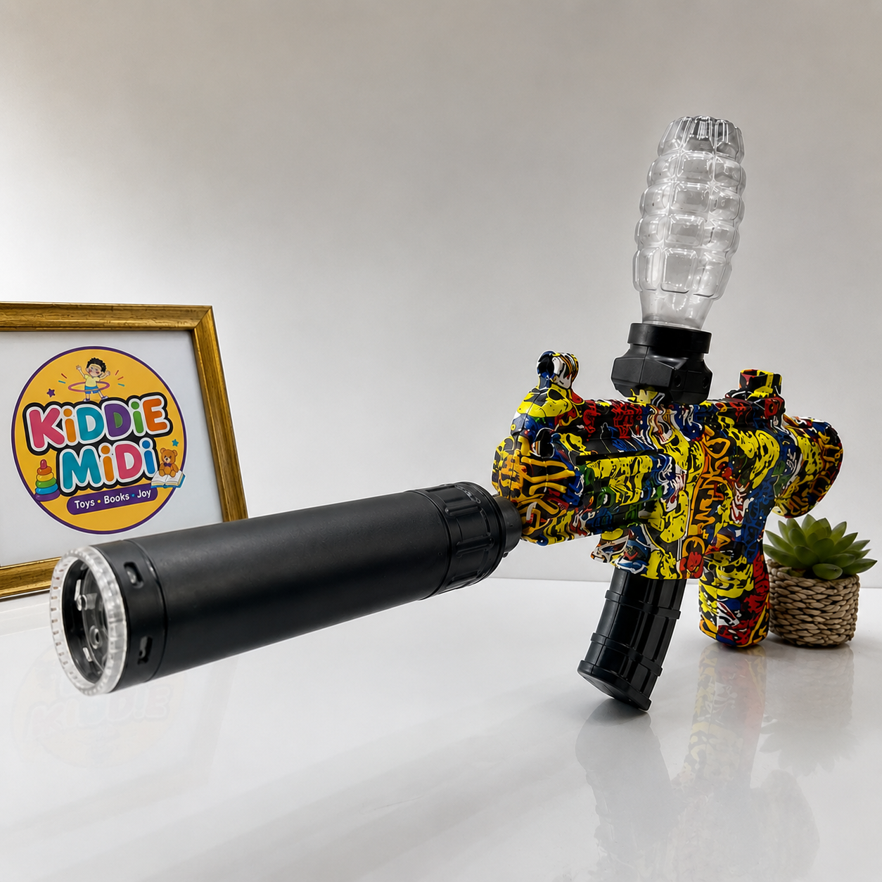 Premium Electric Gel Blaster Gun with Lightning Flame Muzzle Effect | Crystal Water Bead Toy Gun for Kids & Teens