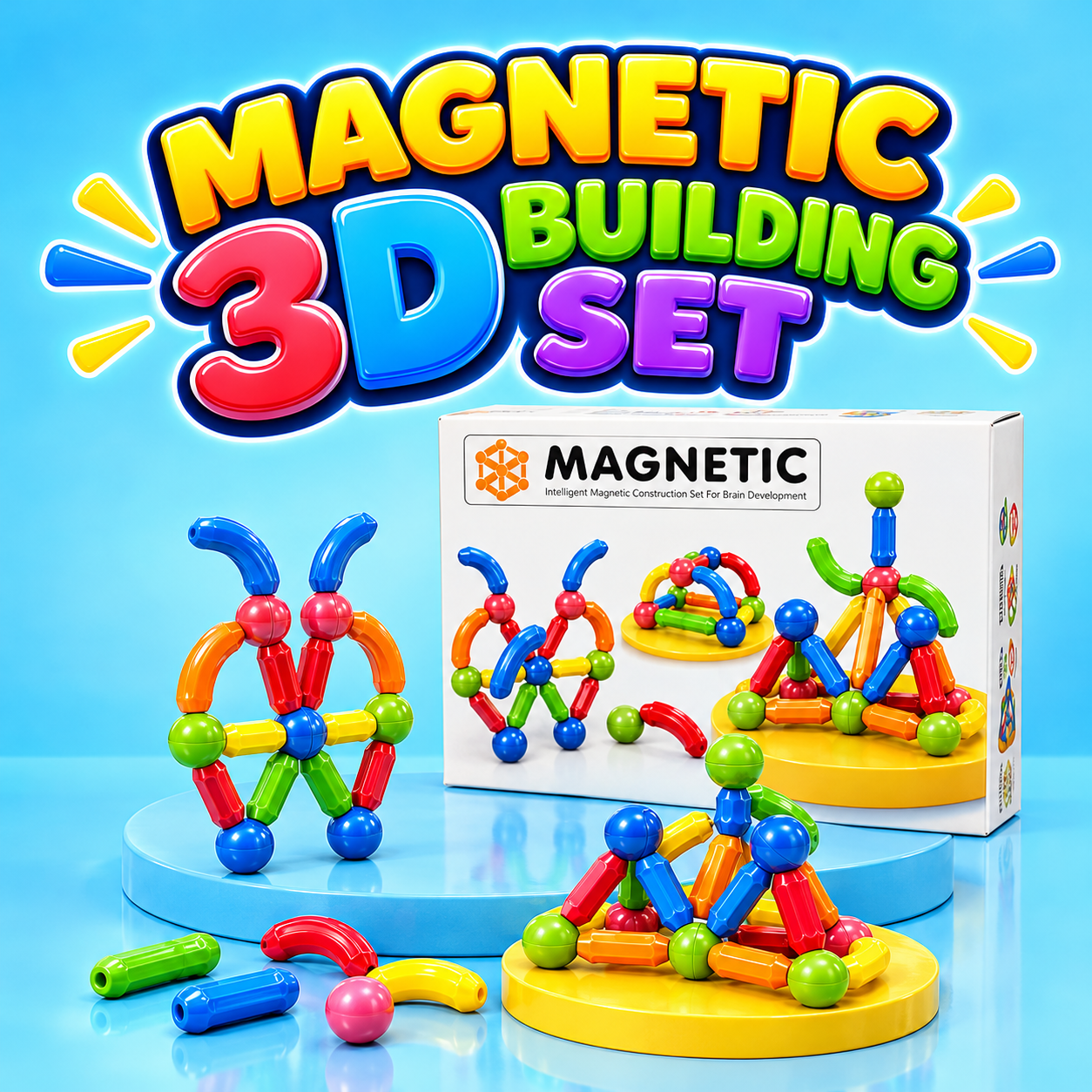 36 Pcs Intelligent Magnetic Construction Set – Kiddiemidi